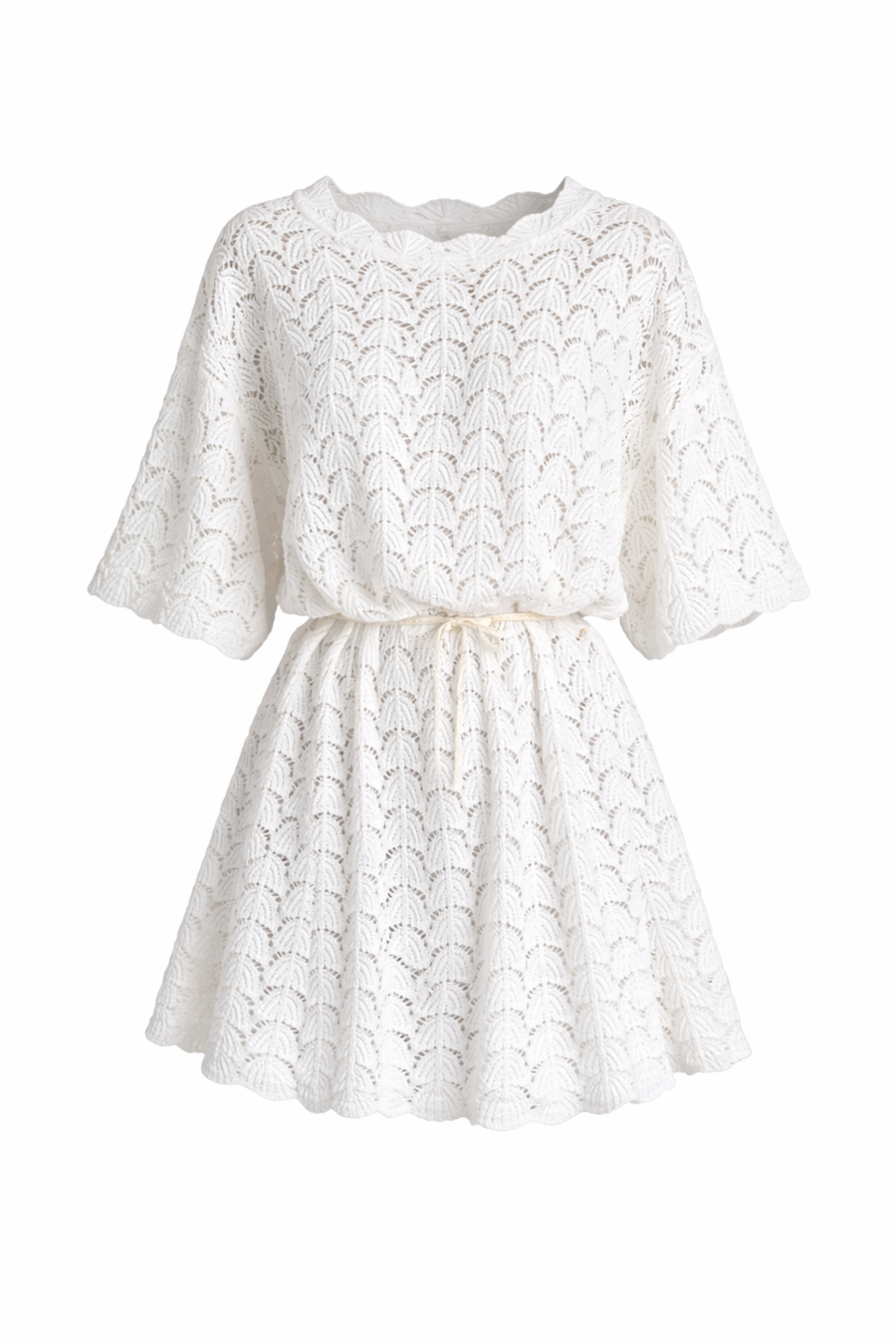 Vestido Crochet Concha Coco · Azucena